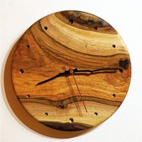 Uhr, Wanduhr, Nussholz, Nuss, Epoxidharz, Resin