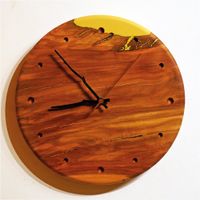 Uhr, Wanduhr, Zwetschkenholz, Zwetschke, Pflaume, Epoxidharz, Resin